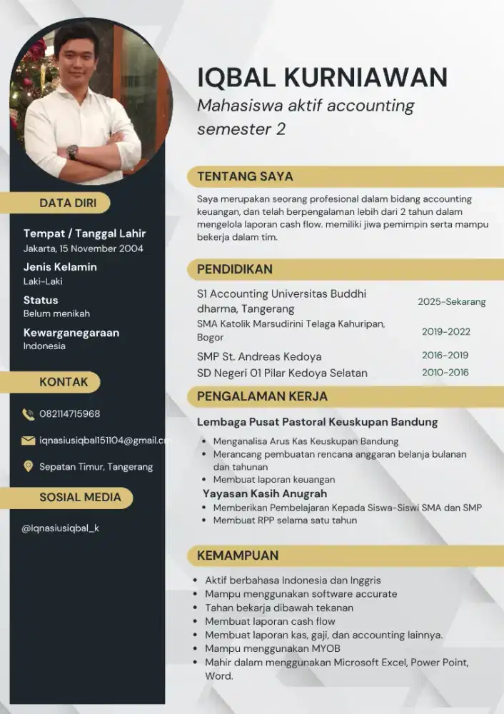 Sedang mencari pekerjaan sebagai staff accounting junior