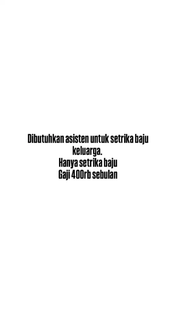 Dibutuhkan jasa setrika baju keluarga bulanan