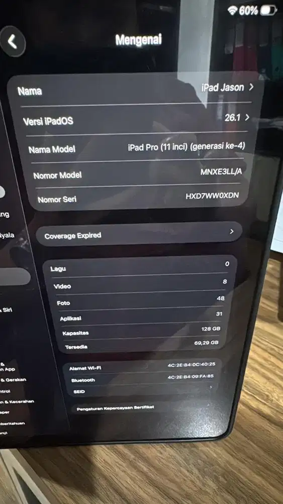 Ipad Pro 11 inc 128gb wifi