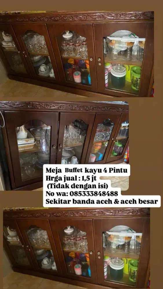 Meja Buffet 4 Pintu