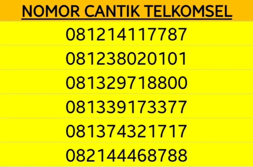 Nomor Simpati Cantik
