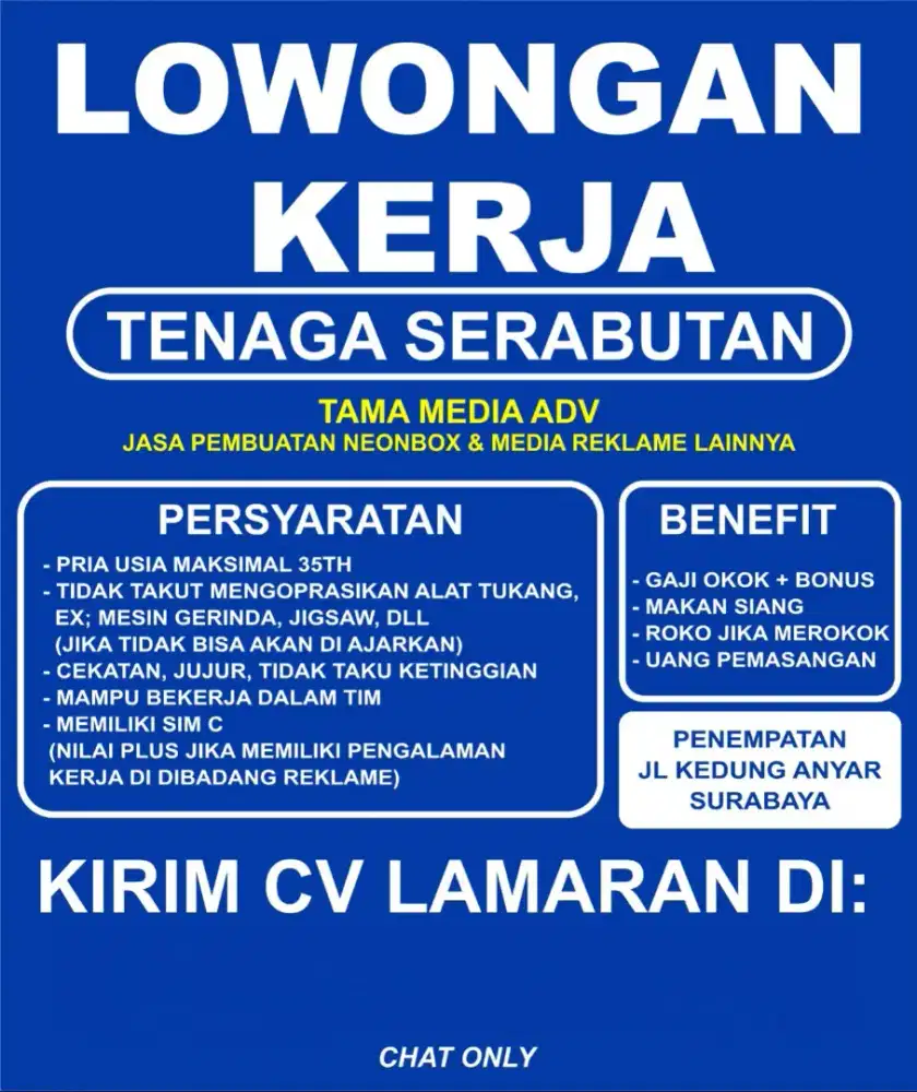 Tenaga serabutan ( Serious only)