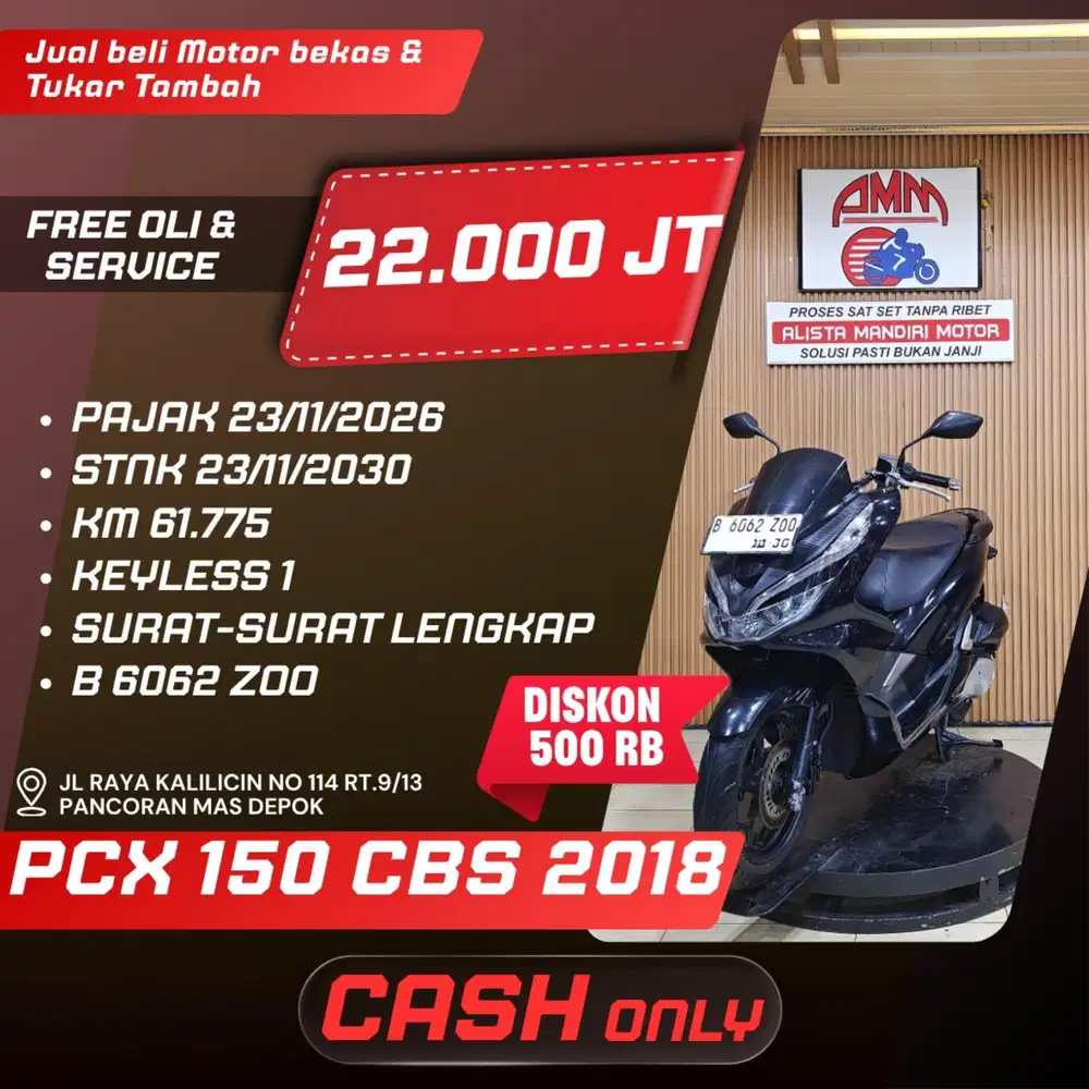 PCX 150 CBS 2018 PAJAK HIDUP CASH ONLY ALISTA