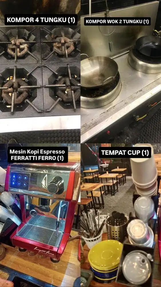 JUAL SOFA, MEJA, ESPRESSO MESIN, KULKAS, KOMPOR DLL EX CAFE