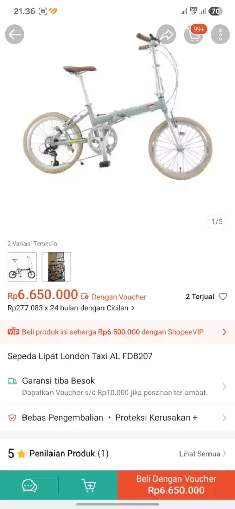 Sepeda Lipat London Taxi JADE !!!
