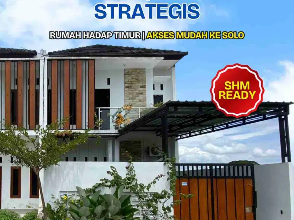 Rumah 2 lantai Modern Di kawasan Berkembang Grogol dekat Solo Baru dan Gentan Raya
