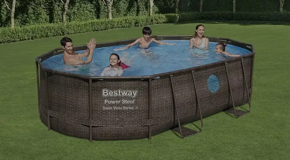Bestway Power Steel Swim View Oval–Kolam Renang Premium dengan Jendela