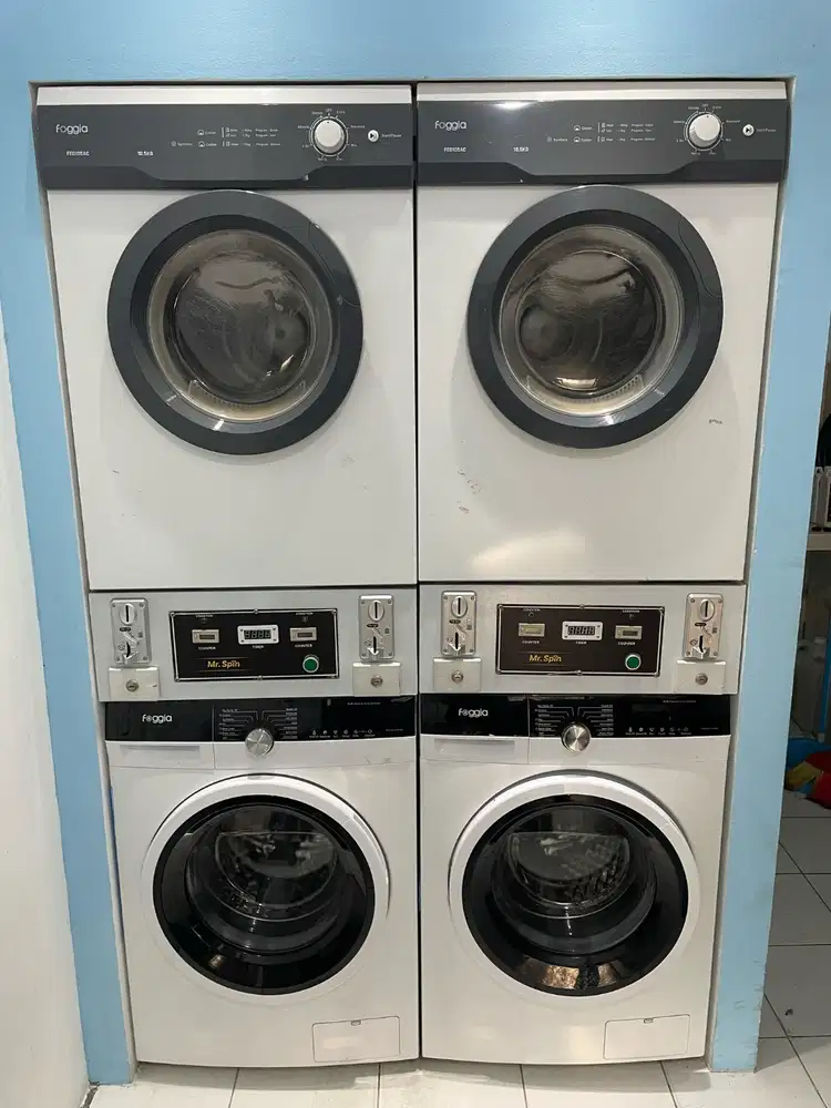 Mesin Laundry Koin Merk Foggia 2 Set Konversi Gas Baru Pakai NEGO