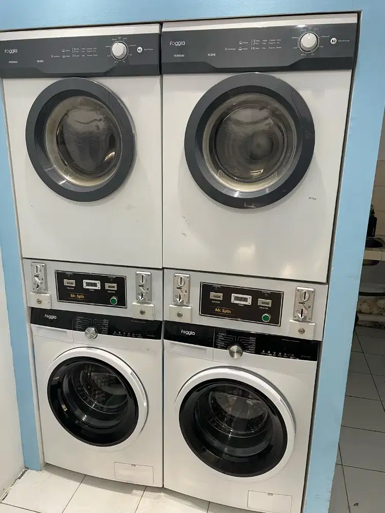 Mesin Laundry Koin Merk Foggia 2 Set Konversi Gas Baru Pakai NEGO