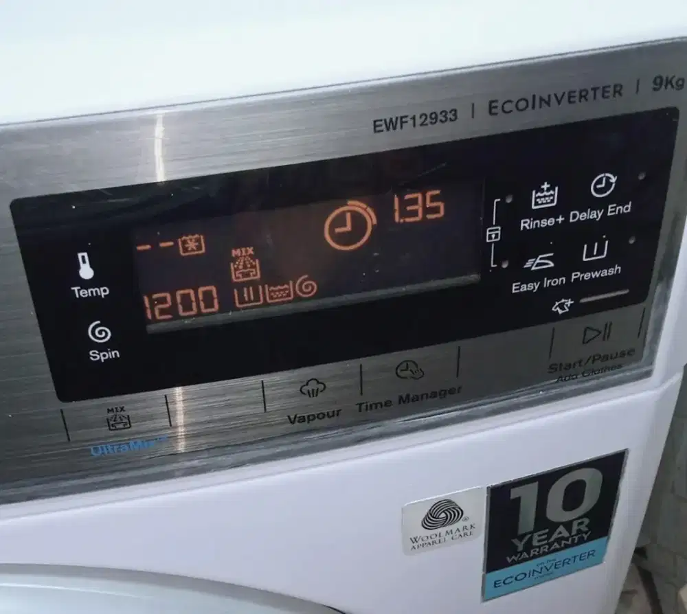 Bu mesin cuci frontloading Electrolux 9kg vapour,sgt normal,NEGO