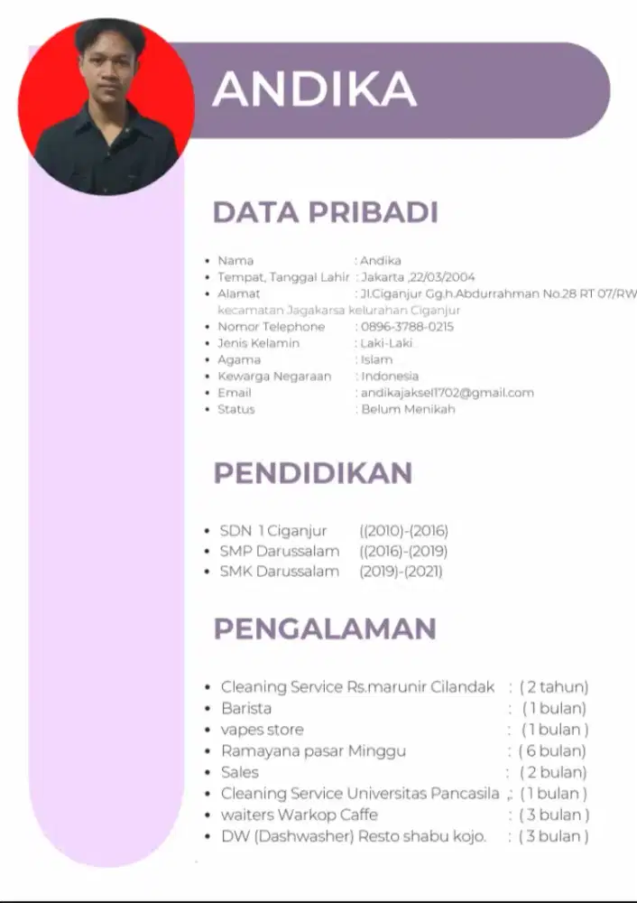 Cari kerja cleaning service atau apapun saya multitalent