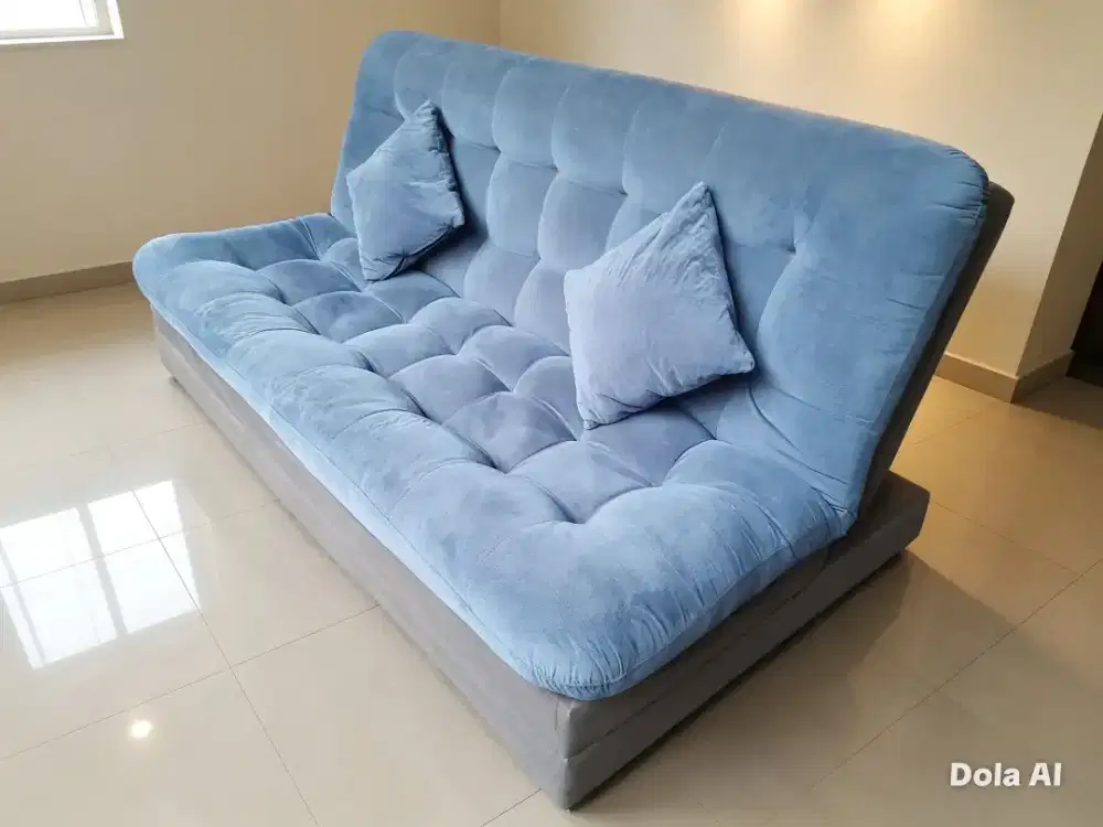 Sofa bed bahan suede