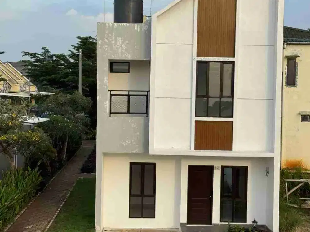 rumah 2 lantai suasana asri fasilitas lengkap di stadion Pakansari