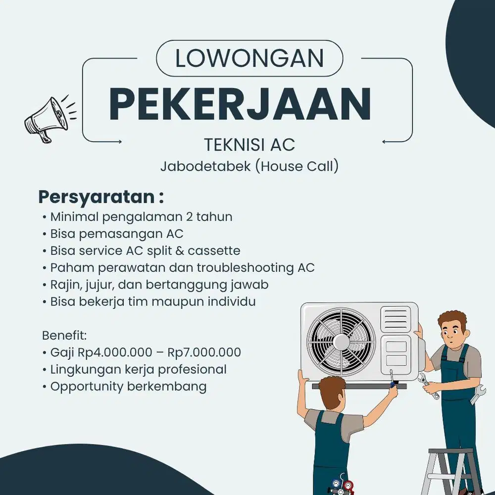 Lowongan Pekerjaan Teknisi AC