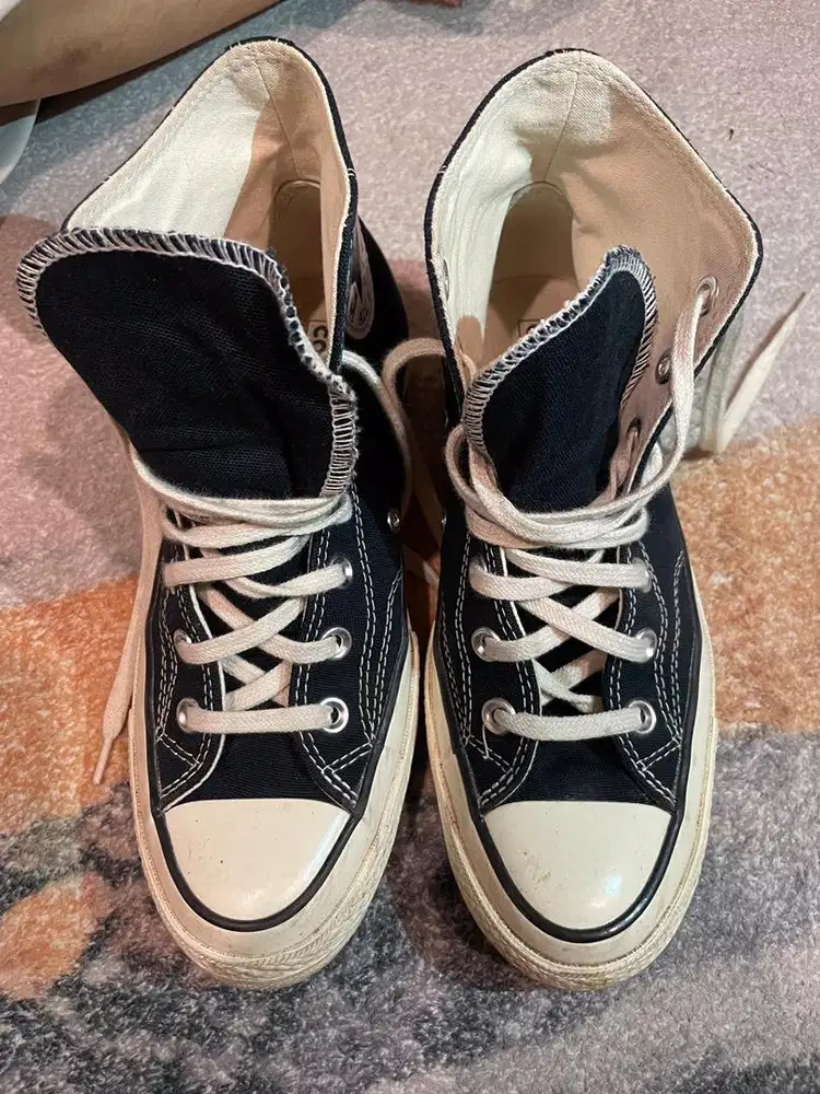 PRELOVED Converse Chuck 70 High Black/White/Egret