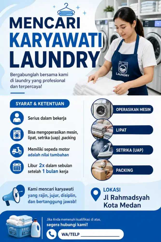 Mencari karyawati laundry yang berpengalaman