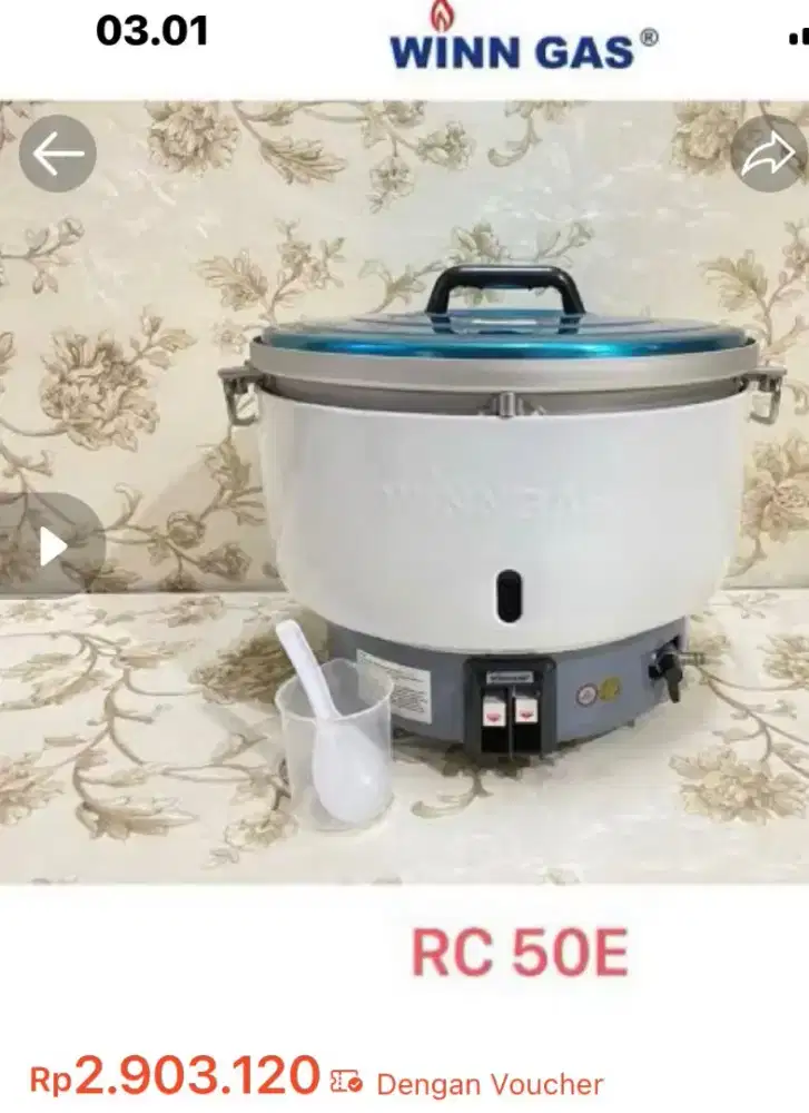 Winn gas rice cooker second