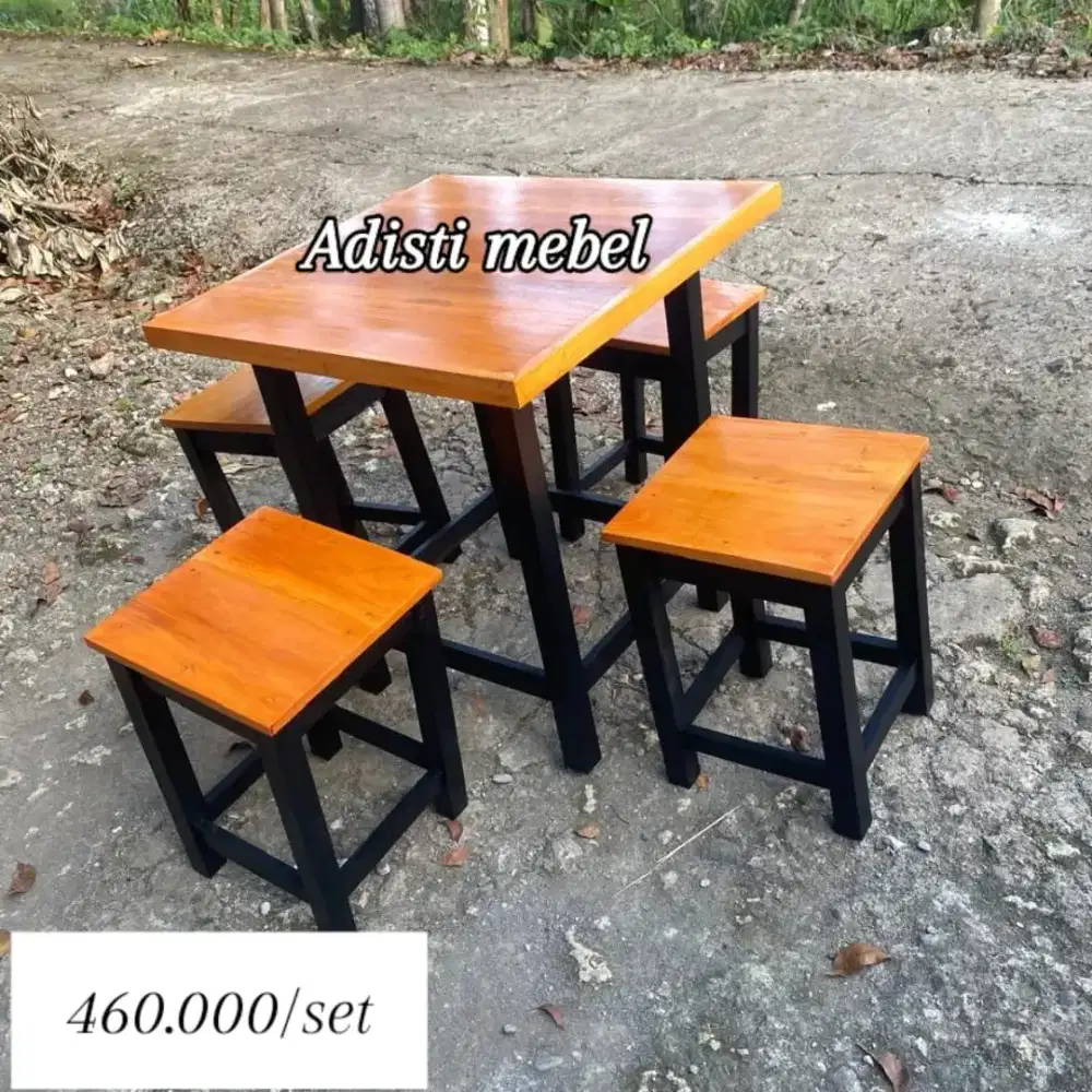 Set meja kursi cafe warung promo