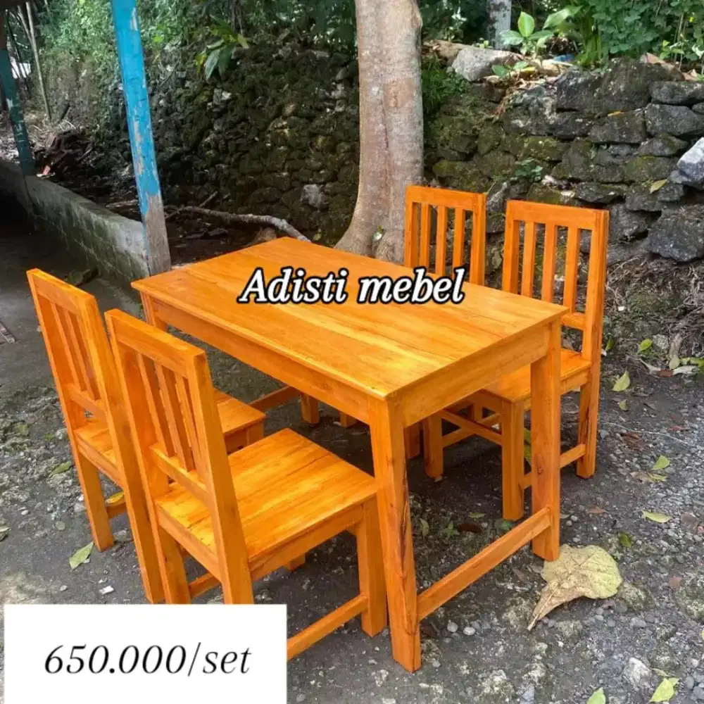 Meja kursi makan minimalis modern