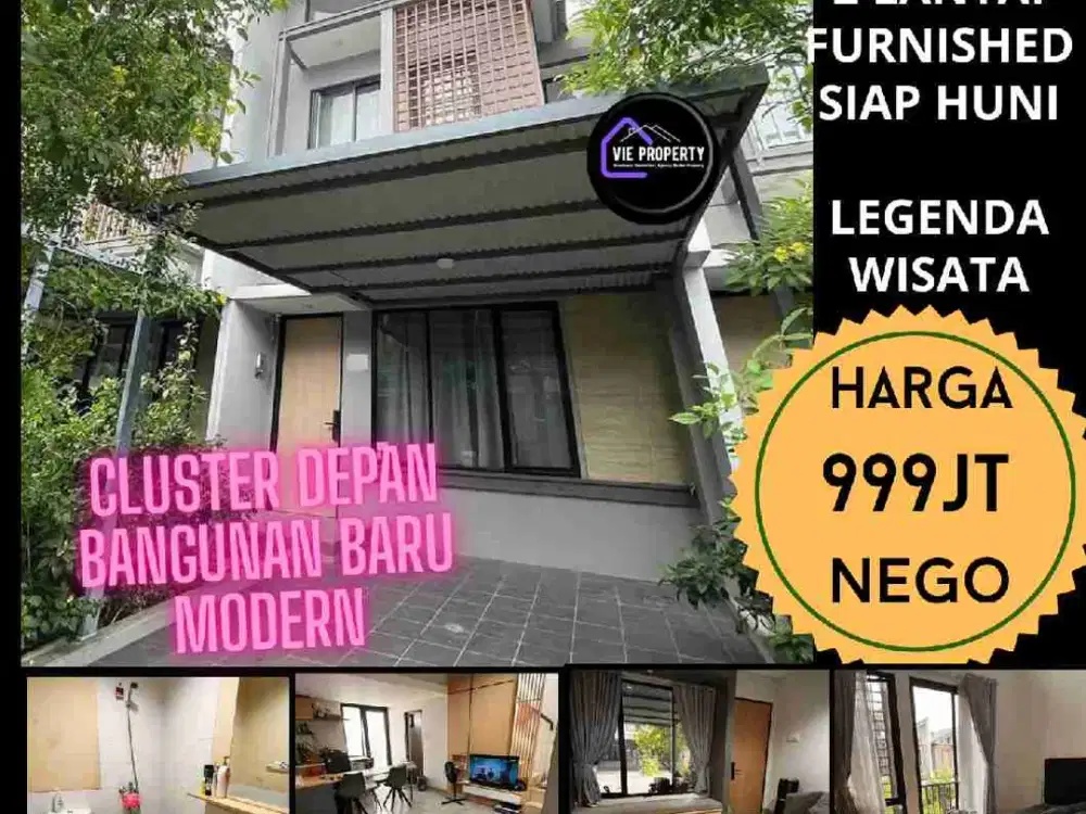 Jual cepat dijual dibawah pasaran, rumah 2 lantai bangunan baru, furnished siap huni banget.