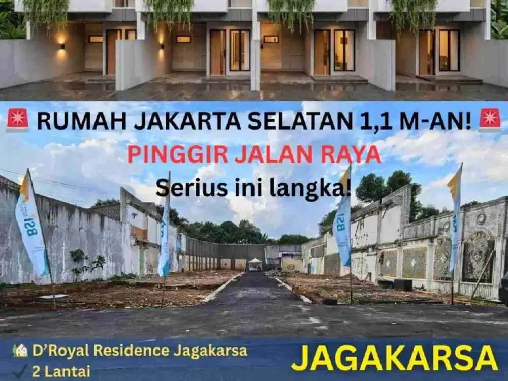 Rumah Cluster Langka Murah Pinggir Jalan Raya Jagakarsa Jaksel