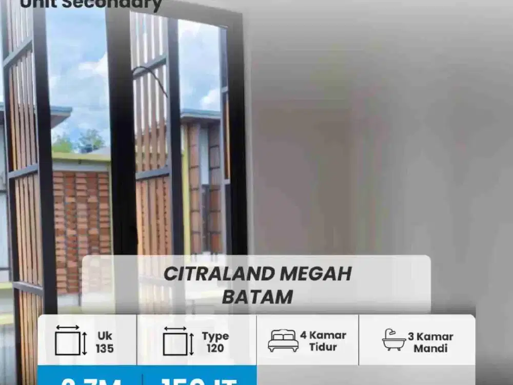 DIJUAL DAN DISEWAKAN RUMAH ELIT CITRALAND MEGAH, BATAM CENTER