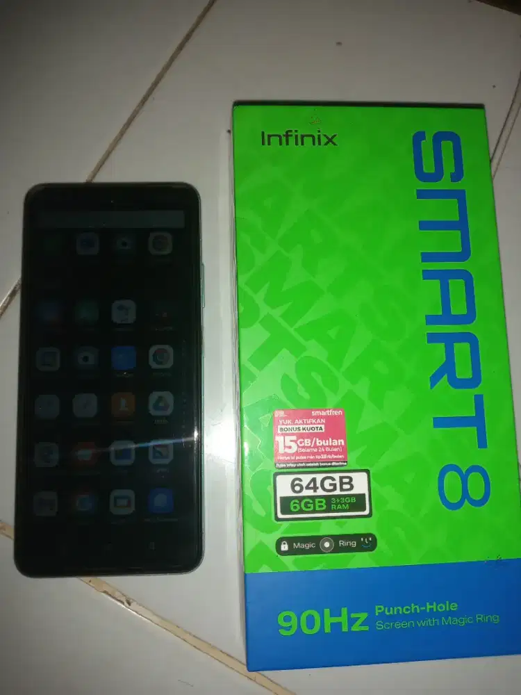 Jual hp merek infinix smart 8 3+3gb ram/64gb