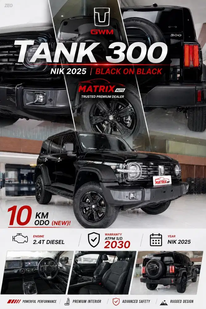 Gwm tank 300 2.4T 4WD 2025! Tank 300! New antik!