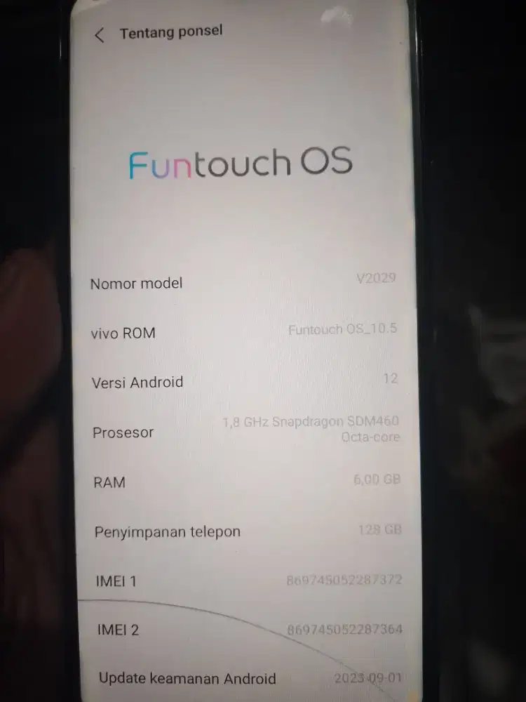 Vivo v2029 6/128 gb