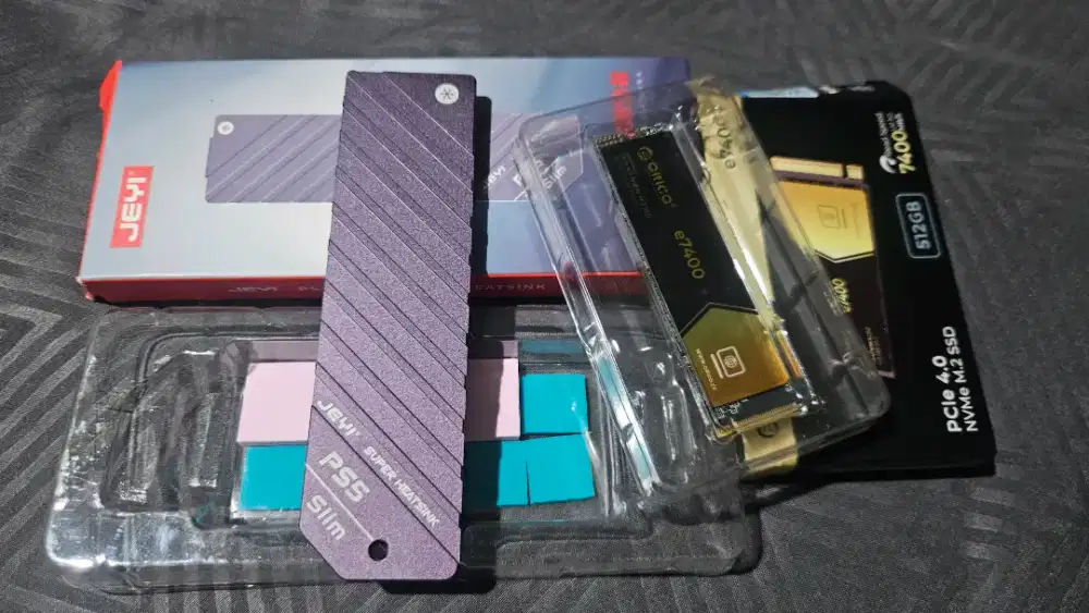 Ssd 512g PS5 merk Orico e7400 plus heatsink Ps5 slim