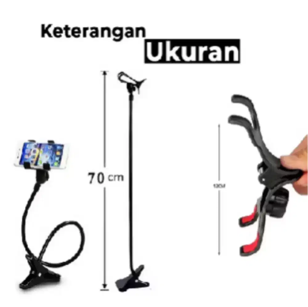 Penjepit Handphone Adjustable Horizontal Vertikal Holder Phone.
