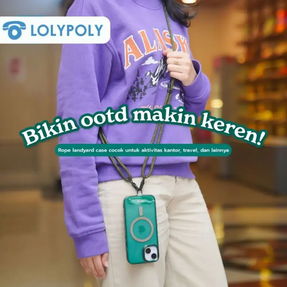 Lolypoly Tali Gantungan HP Strap Crossbody Neck Lanyard.