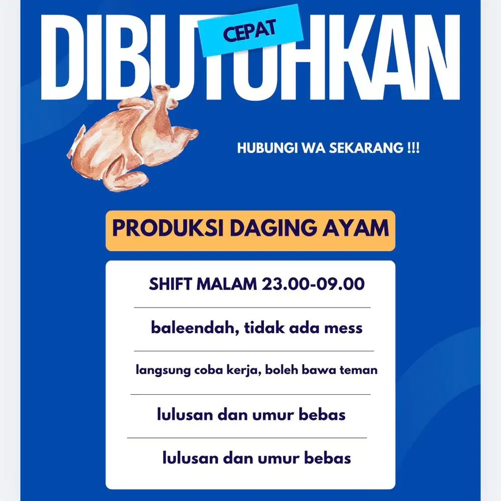 DIBUTUHKAN CEPAT