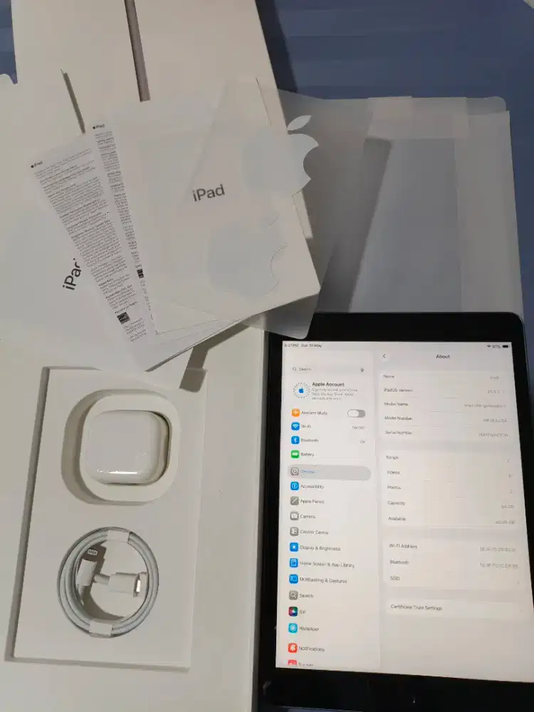 Apple iPad 9 64gb 2021 10.5 inch grey like new fullset komplit