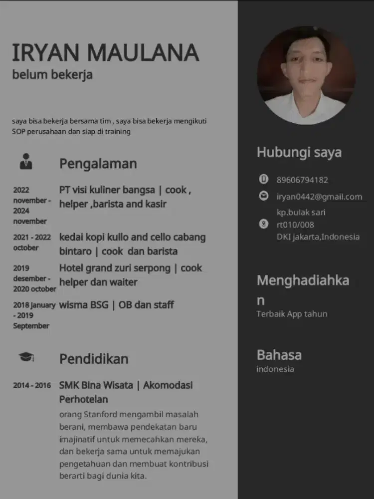 butuh pekerjaan