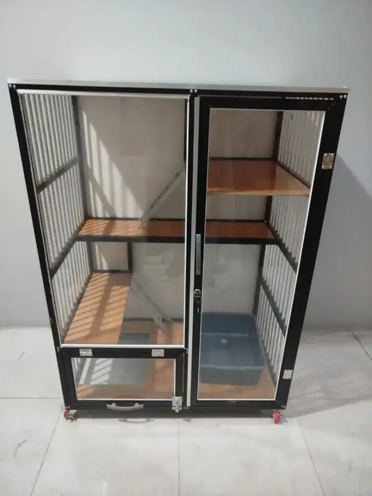 Kandang Kucing Kaca 1 Ruang