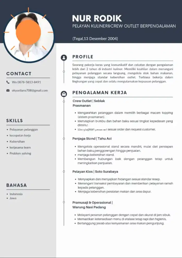 Insha allah saya siap bekerja