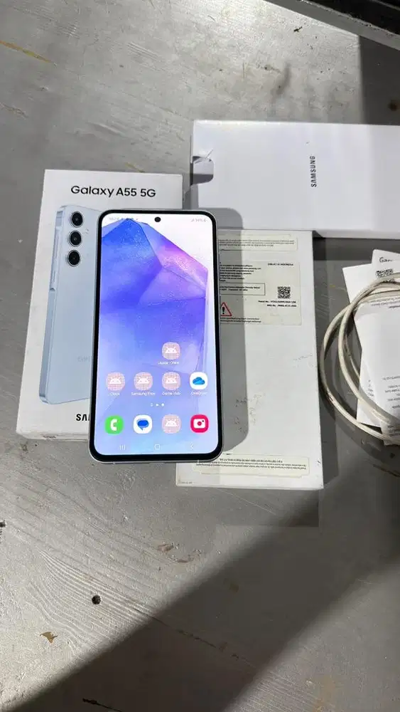 Dijual Samsung A55 Blue 5G 12/256GB SEIN Lengkap