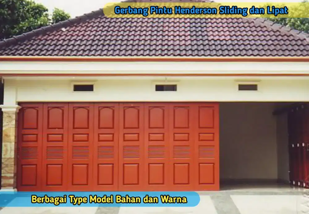 Gerbang Pintu Garasi Rumah Toko Galeri Gudang Bengkel Henderson