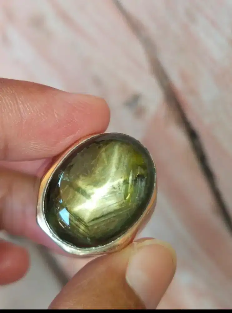 Black star safir ring perak swasa