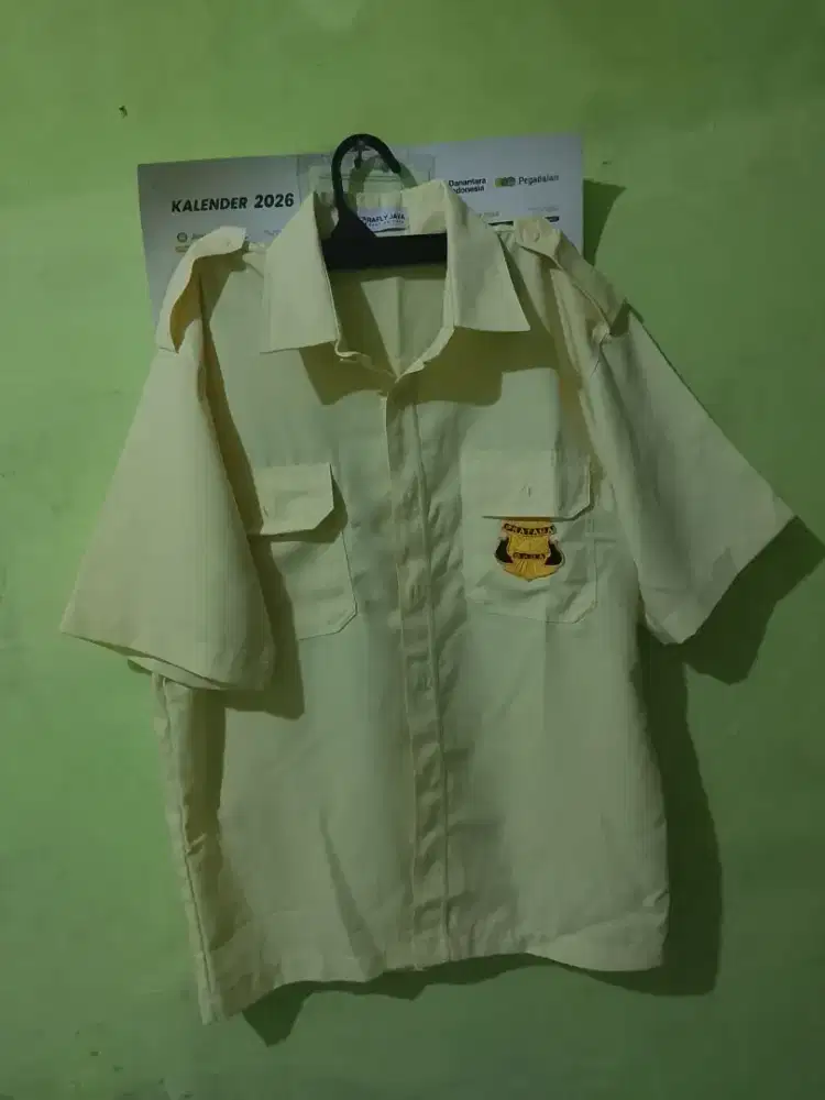 Jual atasan baju satpam baru sekali pakai