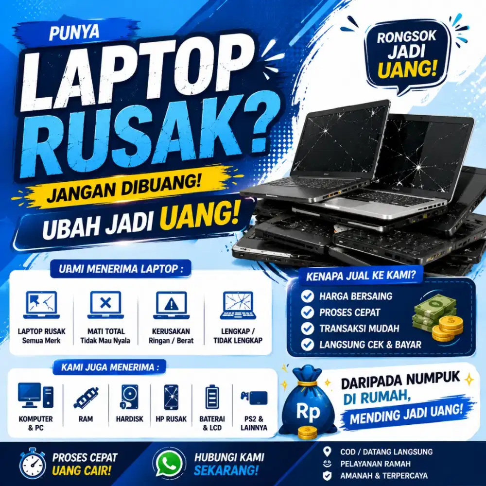 Menukari laptop rusak