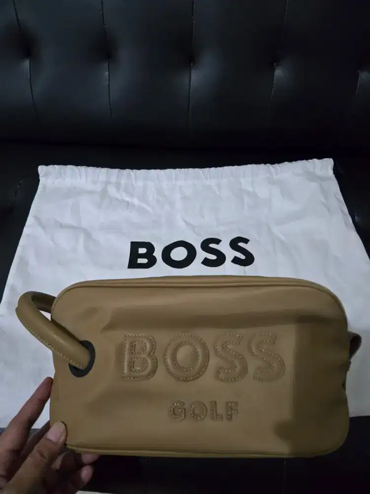 Pouch Golf Boss Golf For man pria Limited Edition Rare Beige Color