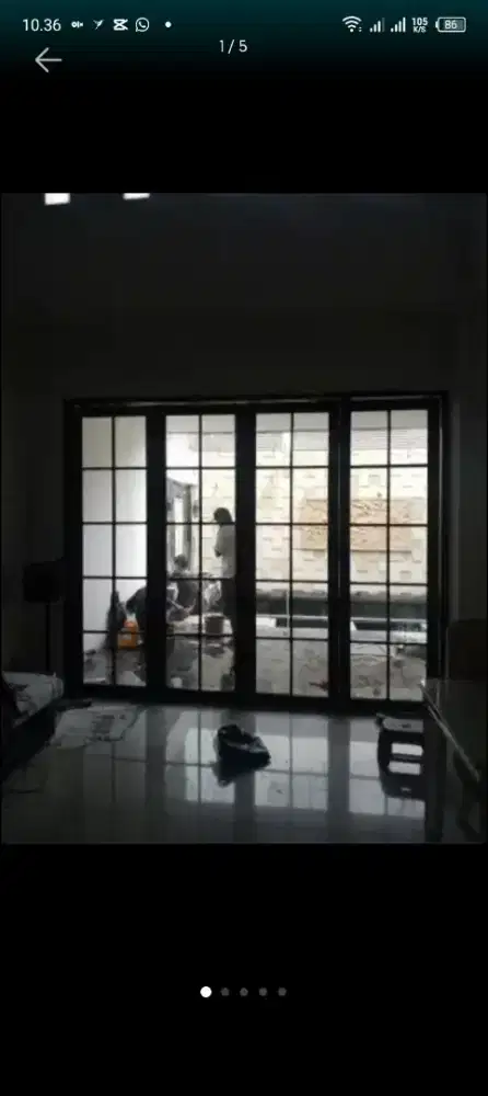 Kusen pintu jendela aluminium dan kaca tempered laminate
