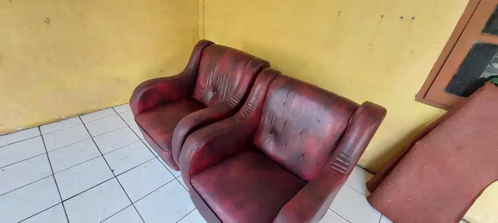 Kursi Sofa Ruang Tamu 2 buah Bahan oscar