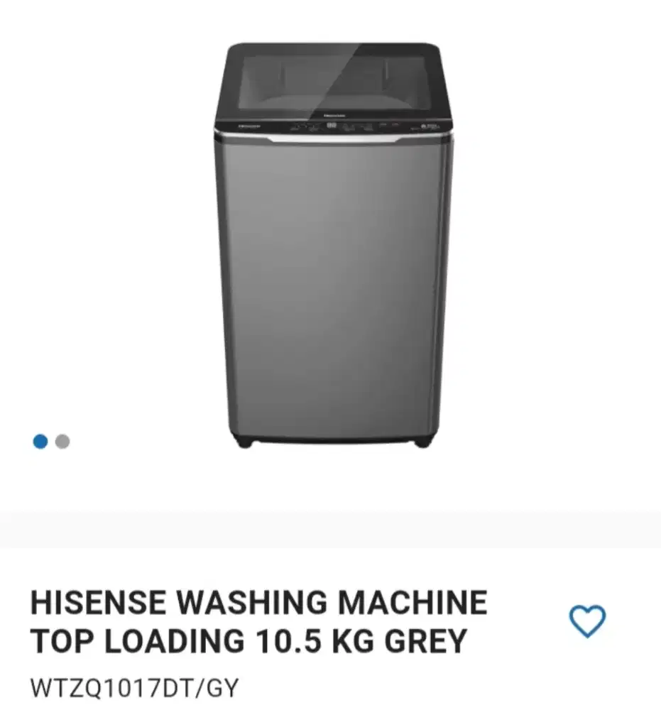 Mesin Cuci Top Loading Hisense
