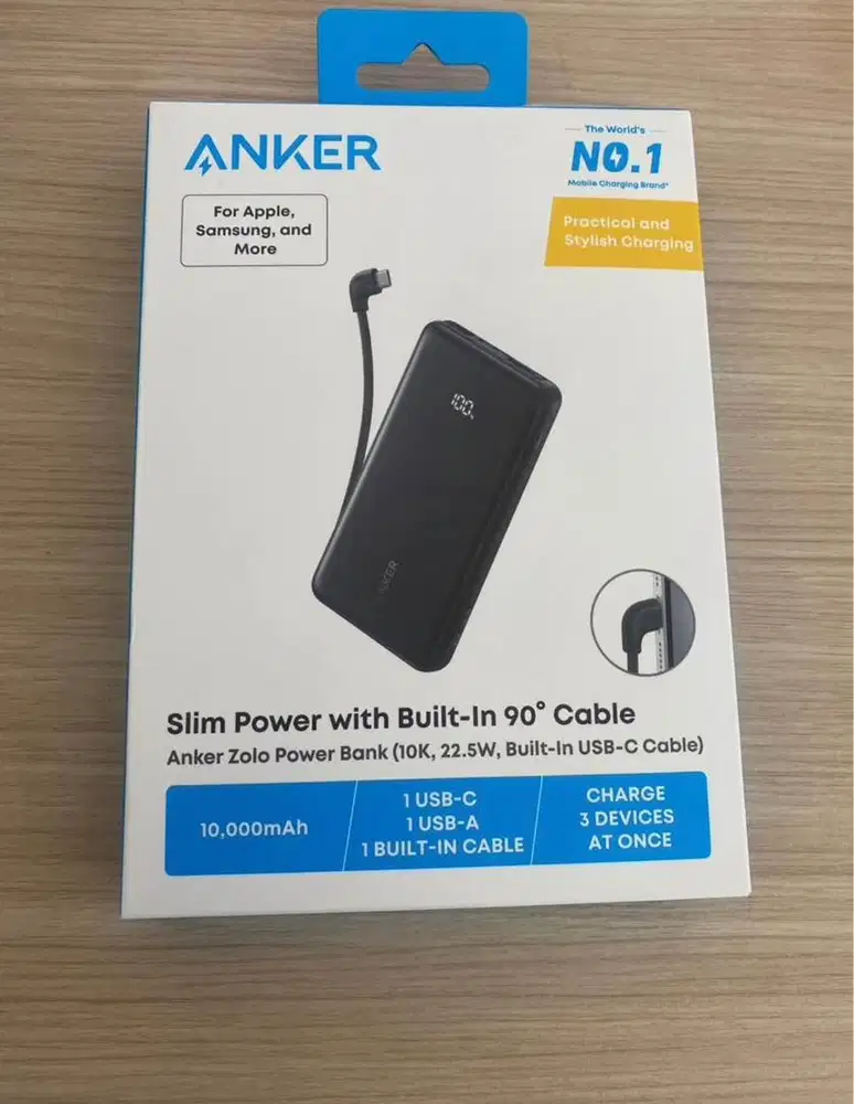 powerbank anker zolo built in type c 10000mah
