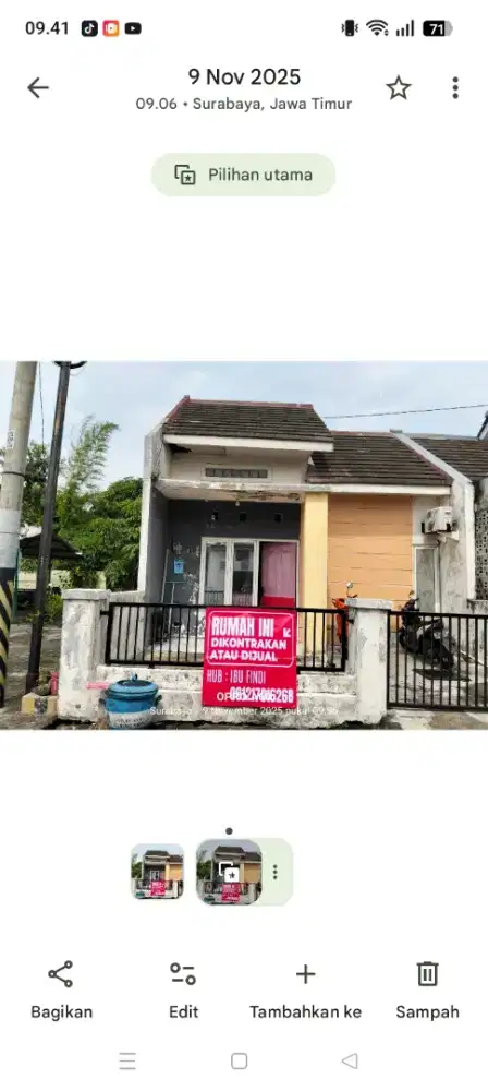 Kontrakan new green hill residence gunung anyar surabaya