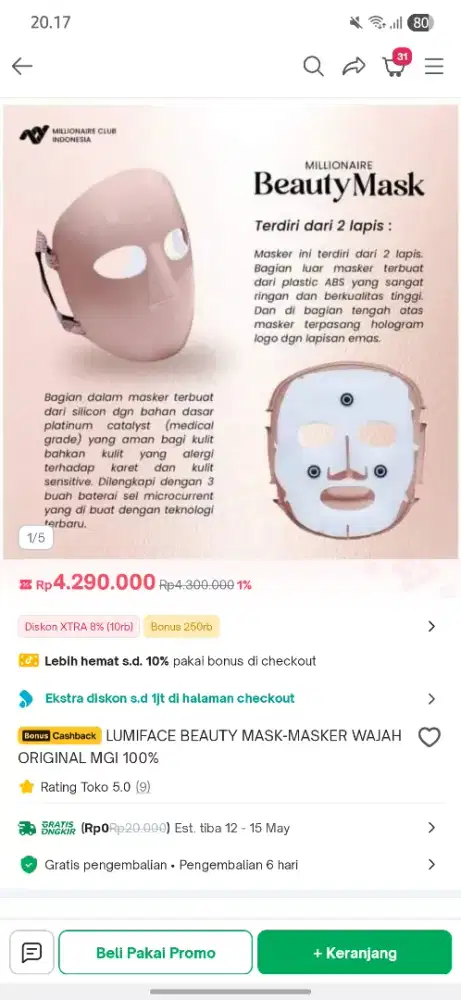 Lumiface Beauty Mask