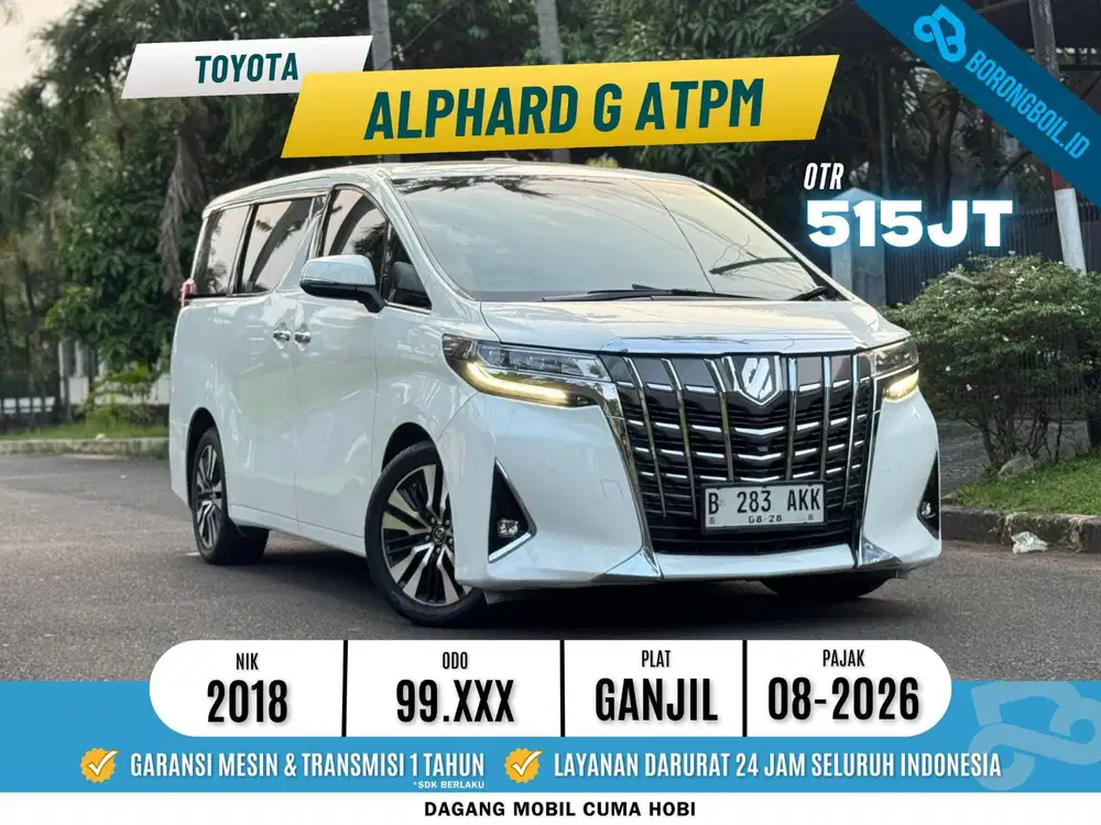 Toyota Alphard G ATPM 2018 Putih metalik